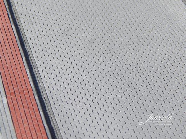 -Juweela, Flexyway Betonsteinpflaster Straße grau, Spur H0, 28410 - 28411, 1:87, Made in Germany